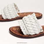 jp Sam Edelman 女性 ジャーダ ウーブン スライド サンダル 明るい白色 4NFV0P403 履物 - Image 7