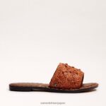 jp Sam Edelman 女性 ジョバンナ ラフィア スライド サンダル 暗い錆び 4NFV0P70 履物 - Image 2