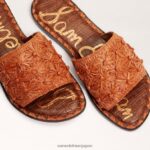 jp Sam Edelman 女性 ジョバンナ ラフィア スライド サンダル 暗い錆び 4NFV0P70 履物 - Image 7