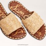 jp Sam Edelman 女性 ジョバンナ ラフィア スライド サンダル ブナ材 4NFV0P69 履物 - Image 7