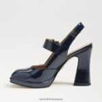 jp Sam Edelman 女性 ジルディー スリングバック メリー ジェーン ヒール イギリス海軍 4NFV0P313 履物 - Image 4