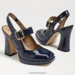 jp Sam Edelman 女性 ジルディー スリングバック メリー ジェーン ヒール イギリス海軍 4NFV0P313 履物 - Image 7