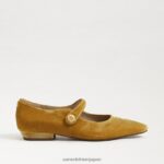 jp Sam Edelman 女性 ジーン メリージェーン ポインテッドトゥ フラット サフランベルベット 4NFV0P540 履物 - Image 2