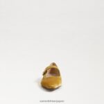 jp Sam Edelman 女性 ジーン メリージェーン ポインテッドトゥ フラット サフランベルベット 4NFV0P540 履物 - Image 3