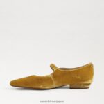 jp Sam Edelman 女性 ジーン メリージェーン ポインテッドトゥ フラット サフランベルベット 4NFV0P540 履物 - Image 4