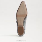 jp Sam Edelman 女性 ジーン メリージェーン ポインテッドトゥ フラット スモーキーブルーベルベット 4NFV0P541 履物 - Image 6