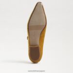 jp Sam Edelman 女性 ジーン メリージェーン ポインテッドトゥ フラット サフランベルベット 4NFV0P540 履物 - Image 6