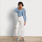 jp Sam Edelman 女性 スティービー・ルーチ長袖トップ シャンブレー 4NFV0P1177 衣服 - Image 2