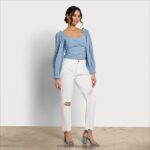 jp Sam Edelman 女性 スティービー・ルーチ長袖トップ シャンブレー 4NFV0P1177 衣服