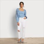 jp Sam Edelman 女性 スティービー・ルーチ長袖トップ シャンブレー 4NFV0P1177 衣服 - Image 4