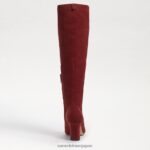 jp Sam Edelman 女性 スレマ ニーハイブーツ レンガスエード 4NFV0P883 履物 - Image 5