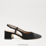 jp Sam Edelman 女性 タラ スリングバックヒール 黒いスエード 4NFV0P374 履物 - Image 2