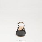 jp Sam Edelman 女性 タラ スリングバックヒール 黒いスエード 4NFV0P374 履物 - Image 3