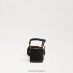 jp Sam Edelman 女性 タラ スリングバックヒール 黒いスエード 4NFV0P374 履物 - Image 5
