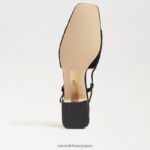 jp Sam Edelman 女性 タラ スリングバックヒール 黒いスエード 4NFV0P374 履物 - Image 6
