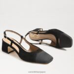 jp Sam Edelman 女性 タラ スリングバックヒール 黒いスエード 4NFV0P374 履物 - Image 7
