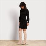 jp Sam Edelman 女性 タートルネックミニドレス 黒 4NFV0P1146 衣服 - Image 2