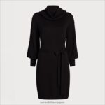 jp Sam Edelman 女性 タートルネックミニドレス 黒 4NFV0P1146 衣服 - Image 4