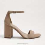 jp Sam Edelman 女性 ダニエラ ブロックヒール サンダル オートミールスエード 4NFV0P303 履物 - Image 2