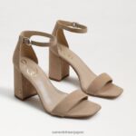 jp Sam Edelman 女性 ダニエラ ブロックヒール サンダル オートミールスエード 4NFV0P303 履物