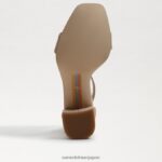 jp Sam Edelman 女性 ダニエラ ブロックヒール サンダル オートミールスエード 4NFV0P303 履物 - Image 6