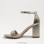 jp Sam Edelman 女性 ダニエラ ブロックヒール サンダル ゴールドメタリックレザー 4NFV0P304 履物 - Image 4