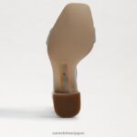 jp Sam Edelman 女性 ダニエラ ブロックヒール サンダル シルバーメタリックレザー 4NFV0P298 履物 - Image 6