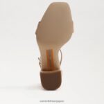 jp Sam Edelman 女性 ダニエラ ブロックヒール サンダル ベージュの赤面 4NFV0P306 履物 - Image 6