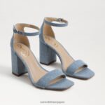 jp Sam Edelman 女性 ダニエラ ブロックヒール サンダル モントローズブルー 4NFV0P296 履物