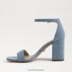 jp Sam Edelman 女性 ダニエラ ブロックヒール サンダル モントローズブルー 4NFV0P296 履物 - Image 4