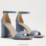 jp Sam Edelman 女性 ダニエラ ブロックヒール サンダル モントローズブルー 4NFV0P296 履物 - Image 7