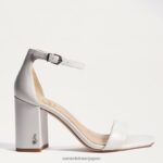 jp Sam Edelman 女性 ダニエラ ブロックヒール サンダル 明るい白い革 4NFV0P300 履物 - Image 2