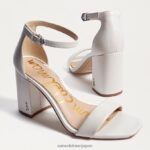 jp Sam Edelman 女性 ダニエラ ブロックヒール サンダル 明るい白い革 4NFV0P300 履物