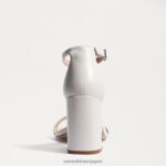jp Sam Edelman 女性 ダニエラ ブロックヒール サンダル 明るい白い革 4NFV0P300 履物 - Image 5