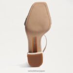 jp Sam Edelman 女性 ダニエラ ブロックヒール サンダル 明るい白い革 4NFV0P300 履物 - Image 6