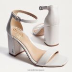 jp Sam Edelman 女性 ダニエラ ブロックヒール サンダル 明るい白い革 4NFV0P300 履物 - Image 7