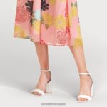 jp Sam Edelman 女性 ダニエラ ブロックヒール サンダル 明るい白い革 4NFV0P300 履物 - Image 8