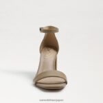 jp Sam Edelman 女性 ダニエラ ブロックヒール サンダル 柔らかいベージュの革 4NFV0P301 履物 - Image 3