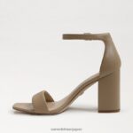 jp Sam Edelman 女性 ダニエラ ブロックヒール サンダル 柔らかいベージュの革 4NFV0P301 履物 - Image 4