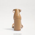 jp Sam Edelman 女性 ダニエラ ブロックヒール サンダル 柔らかいベージュの革 4NFV0P301 履物 - Image 5