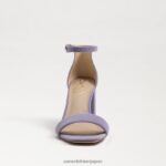 jp Sam Edelman 女性 ダニエラ ブロックヒール サンダル 紫のアイリス 4NFV0P307 履物 - Image 3