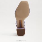jp Sam Edelman 女性 ダニエラ ブロックヒール サンダル 紫のアイリス 4NFV0P307 履物 - Image 6