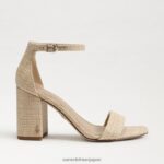 jp Sam Edelman 女性 ダニエラ ブロックヒール サンダル 自然 4NFV0P297 履物 - Image 2