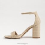 jp Sam Edelman 女性 ダニエラ ブロックヒール サンダル 自然 4NFV0P297 履物 - Image 4