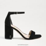 jp Sam Edelman 女性 ダニエラ ブロックヒール サンダル 黒いスエード 4NFV0P302 履物 - Image 2