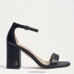 jp Sam Edelman 女性 ダニエラ ブロックヒール サンダル 黒い革 4NFV0P299 履物 - Image 2