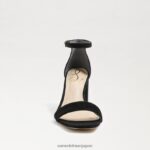 jp Sam Edelman 女性 ダニエラ ブロックヒール サンダル 黒いスエード 4NFV0P302 履物 - Image 3