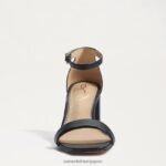 jp Sam Edelman 女性 ダニエラ ブロックヒール サンダル 黒い革 4NFV0P299 履物 - Image 3