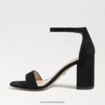 jp Sam Edelman 女性 ダニエラ ブロックヒール サンダル 黒いスエード 4NFV0P302 履物 - Image 4