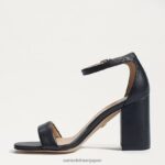 jp Sam Edelman 女性 ダニエラ ブロックヒール サンダル 黒い革 4NFV0P299 履物 - Image 4